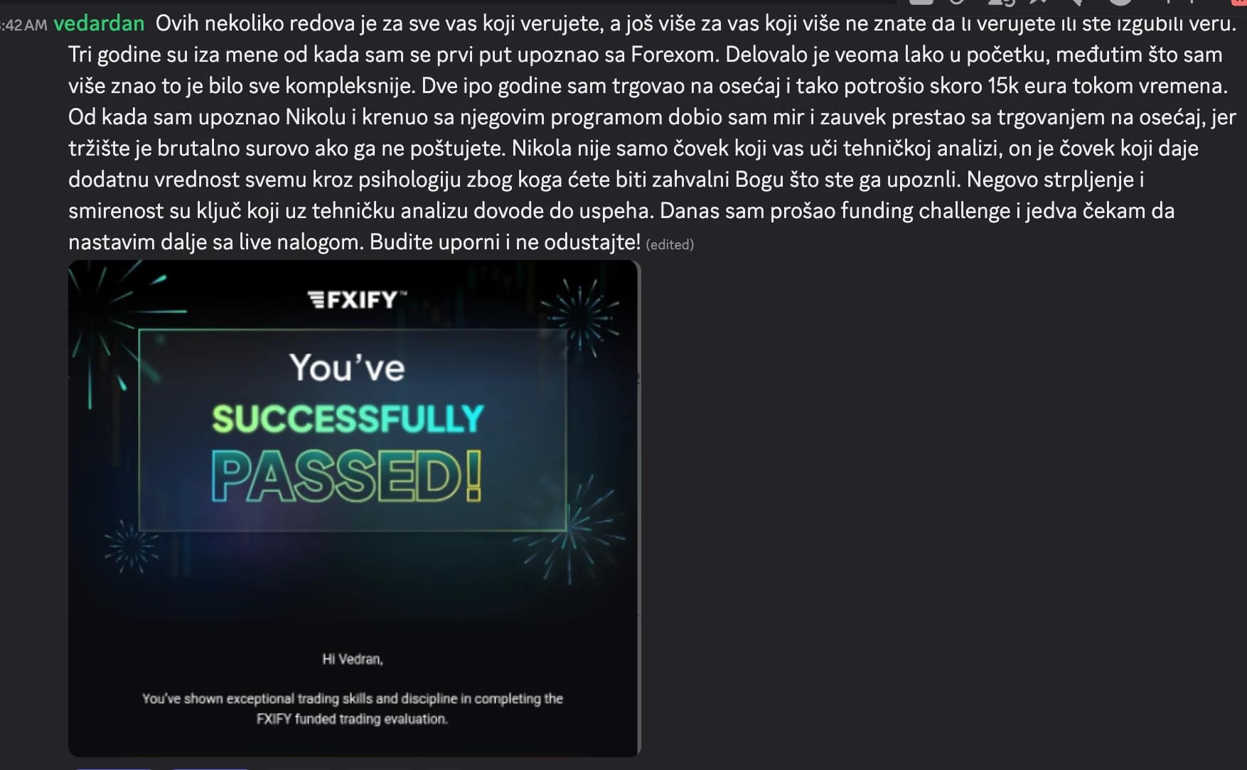 Equity kriva - 6 meseci trejding rezultata sa rastom